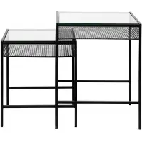 Nordal Ensemble de table Rona avec plateau en verre