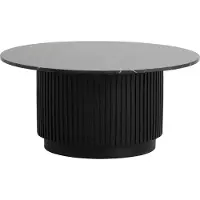 Nordal Table Basse Ronde A/s Erie-dessus Marbre Noir | 6939