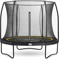 Salta Comfort Edition - Ø 183cm - rond noir - Filet de sécurité