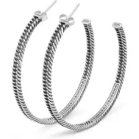 Buddha to buddha Boucles d'oreilles chaîne en argent
