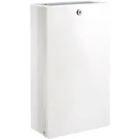 Delabie Conteneur à déchets , à fixer au mur, pour papier, en poudre blanche