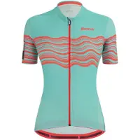Santini Tono Proflo Short Sleeve Jersey Bleu XL Femme