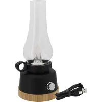 Eurotrail Lampe de camping à LED Wind bambou noir
