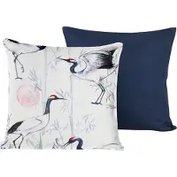 De Witte Lietaer Housse de Coussin Décoratif De Witte Lietaer Mont Blanc Majolica Bleu 40 x 40 cm (Ensemble de 2)
