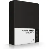 Romanette Drap-housse Romanette Noir (Double Jersey)-Lits-Jumeaux (160/180 x 200/210/220 cm)