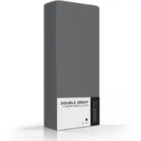 Romanette Drap-housse Surmatelas Romanette Gris Anthracite (Double Jersey)-Lits Simples (80/90/100 x 200/210/220 cm)