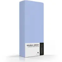 Romanette Drap-housse Surmatelas Romanette Bleu Clair (Double Jersey)-Lits Simples (80/90/100 x 200/210/220 cm)