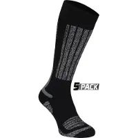 Starling Chaussettes de Ski Starling Whistler Noir/Gris (5-Paires)-Taille 39 - 42