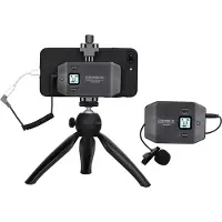 Comica Microphone sans fil mini et flexible UHF 6 canaux avec poignée ordinaire détachable