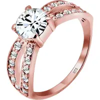 Elli Bague or rose / blanc