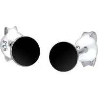 Elli Boucles d'oreilles 'Geo' noir / argent