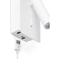 Faro Suau - Lampe De Lecture Led Blanche Avec Usb 3w
