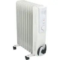 Alpina Radiateur électrique à huile avec Protection contre la surchauffe 9 pales