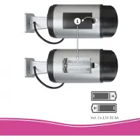 Elro Caméra factice avec LED IR imitation, argent, faux mannequin Surveillance extérieure