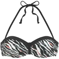 s.Oliver Hauts de bikini rouille / noir / blanc
