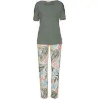 Vivance Pyjama écru / bleu clair / curry / kaki / rose ancienne