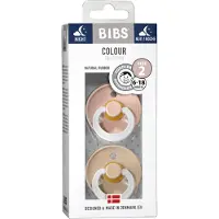 BIBS Sucette Latex Glow in the Dark Vanilla - Blush 6-18 Mois 2 pc(s) Sucette(S)