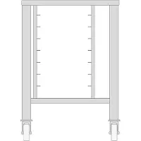 Maxima - Table à roulettes pour cuiseur à vapeur 5X 2/3 GN