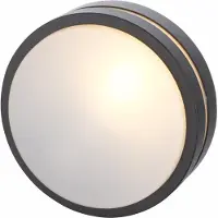LumenXL Applique extérieure design ronde noire - Lea
