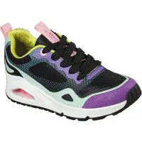 SKECHERS Uno Color Steps 310919L-BKMT, baskets pour enfants, multicolores, avec semelle en mousse à mémoire de forme et semelle à air, chaussures de loisirs, taille 32 EU