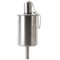 Esschert Design Torche à huile sur piquet Acier inoxydable