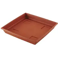 Hega hogar Lima Soucoupe Cachepot Carre Terracotta27cm (lot de 12)