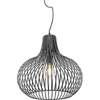 QAZQA Suspension moderne noire 48 cm - Saffira