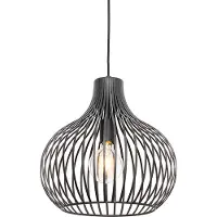 QAZQA Suspension moderne noire 38 cm - Saffira