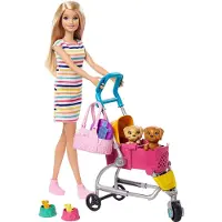 Mattel Coffret Barbie Promenade Des Chiots
