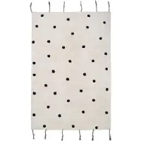 Nattiot Tapis enfant NÜMI NOIR à pois 100x150