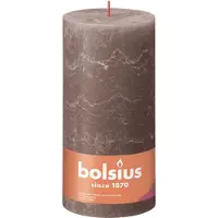 Bolsius Bougie cylindrique rustique Shine 200/100 rustic taupe