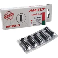 Meto - Pack de 5 - noir - rouleau à encre
