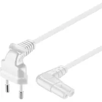 Pro goobay - Câble d'alimentation - Europlug incliné pour power IEC 60320 C7 incliné - 250 V - 2.5 A - 5 m - blanc