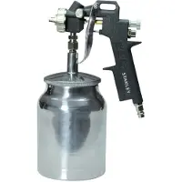 Stanley Paint Gun 151093XSTN - Pulvérisateur de peinture pour compresseur - Réservoir de peinture 1L - 150L/Min - 4 Bar - Noir