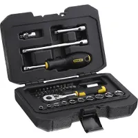 Stanley Black & Decker Deutschland Coffret Douilles 1/4" 38 Pièces Kit De Douilles Complet Et Robuste Pour Usage Quotidien. -