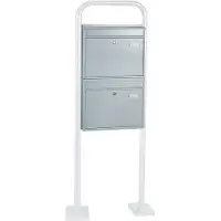 Rottner Système de boîtes aux lettres , avec 2 boîtes aux lettres, sans support, H 635 x L 440 x P 125 mm, acier inoxydable