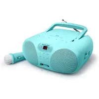 Muse Radio Lecteur CD M-29 KB avec Port USB et Microphone Bleu