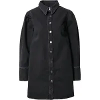 NA-KD Mini Jurk Organic Denim Shirt Dress Zwart Dames | Pointure 38