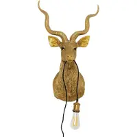 Kare Wandleuchte Ziege in Gold - ca. 45 cm x 74 cm