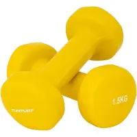 Tunturi Vinyl Haltères 2x 1,5 kg Yellow