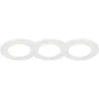 QAZQA Ensemble de 3 spots encastrés pour salle de bain ronds LED 5W blanc étanche - Blanca