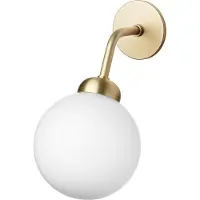 Nuura Apiales Applique Murale Câblée Brushed Brass|Opal White