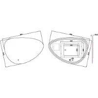 Wiesbaden Uovo miroir ovale avec LED, dimmable et chauffage miroir 90 cm 38.4165