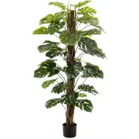 Emerald Monstera artificiel sur poteau 150 cm