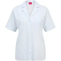 s.Oliver Chemise de nuit bleu clair / blanc