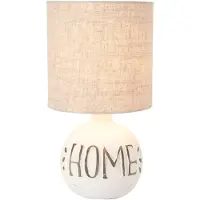 Reality Lampe de table ESNA gris-marron 1xE14x40W, abat-jour en tissu, dimensions : 31 x 16,5 x 16,5 cm, IP20, RL