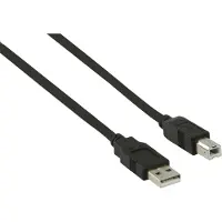 Nedis Câble USB 2.0 USB-A mâle USB-B mâle 480 Mbps nickelé 1,00 m rond PVC Noir Poly (3 m, USB 2.0)