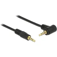 DeLOCK Câble Jack 3,5 mm 4 broches Fiche > Fiche coudée 2 m noir - D