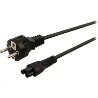 InLine Câble d'alimentation CEE 7/7 (SCHUKO) (M) (1 m), Câble d'alimentation, Noir