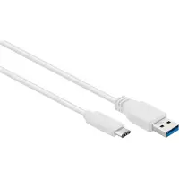 Gembird CABLE USB-C TO USB3 0.1M WHITE/CCP-USB3-AMCM-W-0.1M (0.10 m, USB 3.2 Gen 1, 36 W)